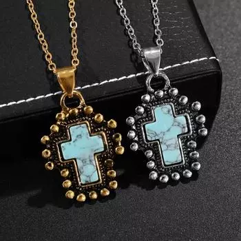 Модные поп-персональные мужественные панк-бусины с крестом, ожерелья в стиле поп-стиля для праздничного подарка, аксессуары золотой