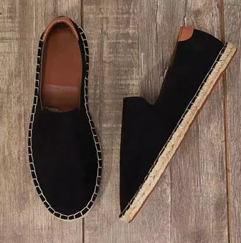 Модные популярные эспадрильи для мужчин, классические повседневные туфли, мужские эспадрильи, осенние новые мужские кроссовки, ретро-лоферы, большой размер 45 46 38 серый