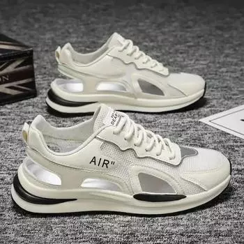 Модные, популярные брендовые мужские туфли, дышащие, открытые, повседневные сандалии, дизайнерские сандалии на платформе, нескользящие кроссовки для мужчин 2024 40 бежевый