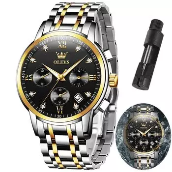 Модные популярные кварцевые часы аналоговые водонепроницаемые деловые металлические часы с металлическим ремешком спортивные часы повседневные крутые часы из нержавеющей стали функциональные