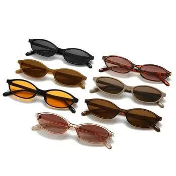 Модные популярные солнцезащитные очки для женщин, женские винтажные маленькие овальные оправы, солнцезащитные очки UV400, мужские очки для путешествий на открытом воздухе AS picture