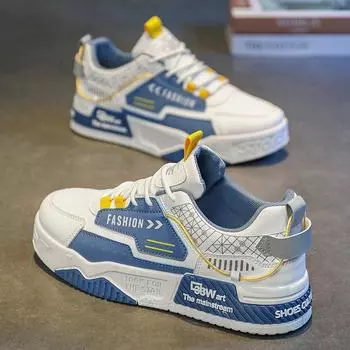 Модные последние цветные мужские туфли весна/осень модные повседневные кроссовки для скейтбординга легкие и прочные кроссовки для бега 39 синий