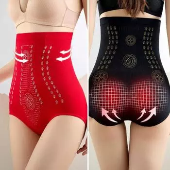 Модные послеродовые трусы, хлопковые трусики с эффектом пуш-ап, легкие женские с высокой талией, утягивающие живот, трусики для тела, повседневная одежда XL чёрный