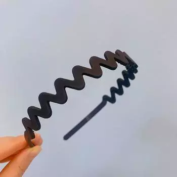 Модные повязки для волос для женщин Пластиковый обруч для волос Элегантный волнистый матовый Нескользящий ободок Повязка на голову для девочек Аксессуары для волос Повязка для волос Новинка