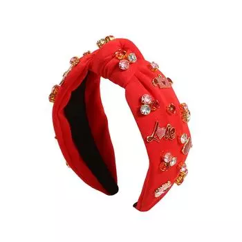 Модные повязки на голову на День святого Валентина, повязка для волос с сердечком любви, хрустальные повязки на голову, головные уборы, аксессуары для волос для вечеринок для девочек и женщин