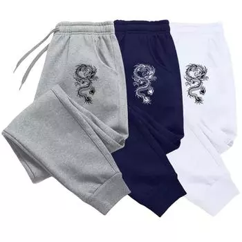 Модные повседневные брюки для бега с принтом дракона, женские брюки для фитнеса и спортзала, обтягивающие уличные спортивные штаны, брюки для бега, женские брюки S