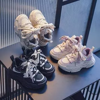 Модные повседневные дышащие сетчатые детские кроссовки для студентов Повседневная обувь для студентов 26