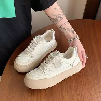 Модные повседневные кожаные кроссовки на платформе для женщин, дизайнерские повседневные женские кроссовки с мягкой подошвой, новые кроссовки для спорта на открытом воздухе для женщин 35