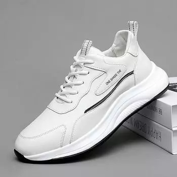 Модные повседневные кожаные туфли для мужчин, уличные теннисные кроссовки, легкие, удобные, на шнуровке, мужские кроссовки для отдыха, прогулок и походов 38