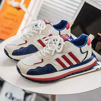 Модные повседневные кроссовки, дизайнерская обувь для ходьбы, легкие спортивные кроссовки для бега, дышащая нескользящая спортивная обувь 39 красный