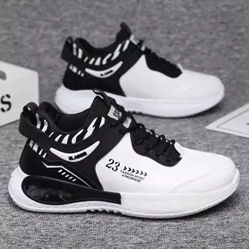 Модные повседневные кроссовки для мужчин 2025 года, новые осенние трендовые повседневные дышащие кроссовки для баскетбола с вращающейся пряжкой, теннисные кроссовки для мужчин 39 чёрный