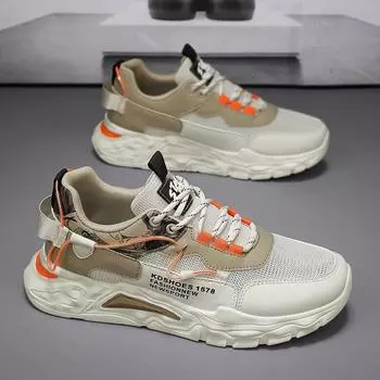 Модные повседневные кроссовки для мужчин, летние дышащие мужские кроссовки в британском стиле, спортивные кроссовки для мужчин в уличном стиле 39 белый