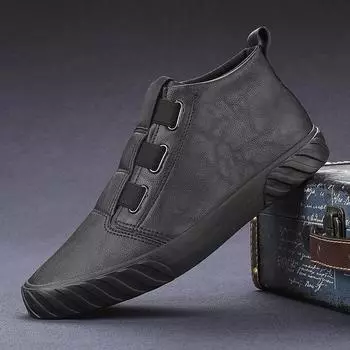 Модные повседневные кроссовки для мужчин, модные износостойкие высокие модные универсальные удобные кроссовки на платформе для отдыха на открытом воздухе, мужские кроссовки на плоской подошве 6.5 красный