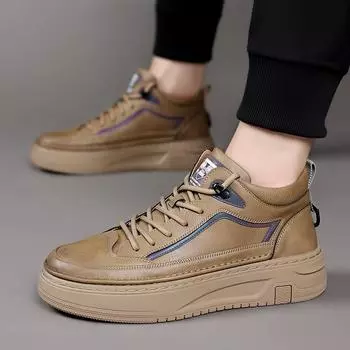 Модные повседневные кроссовки с противоскользящей подошвой, мужские базовые ботинки на шнуровке, молодежная обувь для скейтбординга, удобные ботильоны, мужские ботинки для активного отдыха 38 серый