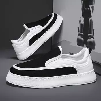 Модные повседневные мокасины для мужчин Модные мужские туфли на плоской подошве 2024 года Новые мужские повседневные туфли Мягкие удобные дышащие мужские парусиновые туфли Tenis Hombres 39 чёрный