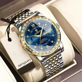 Модные повседневные мужские часы с большим циферблатом из серебра и нержавеющей стали, календарь, неделя, кварцевые наручные часы, классические мужские часы от лучшего бренда