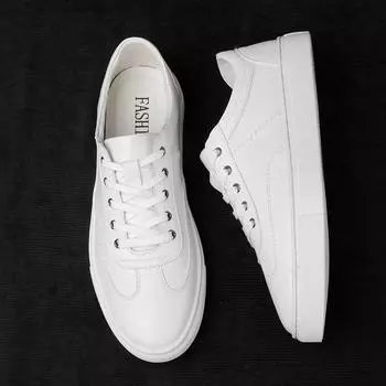 Модные повседневные мужские кроссовки для прогулок на открытом воздухе на плоской подошве из натуральной кожи для мужчин, скейтбординга, удобные мужские кроссовки Tenis Masculino 36