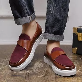 Модные повседневные мужские мокасины Модный и удобный дизайн Повседневные туфли для офиса, вождения, отдыха на природе, вечеринки Модные мужские туфли для серфинга 38 красный
