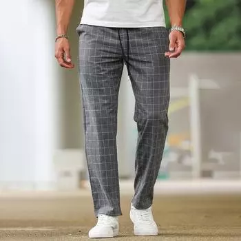 Модные повседневные мужские пижамные брюки клетчатые брюки с астрономическим принтом S серый