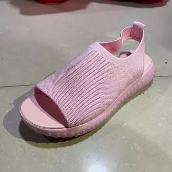 Модные повседневные сандалии 2024 года, новые сетчатые дышащие женские легкие минималистичные сандалии Fish Mouth Sandalias De Mujer Platform 36 чёрный