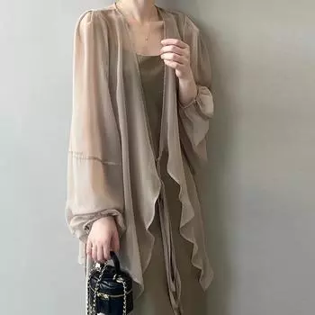 Модные повседневные свободные рубашки с длинным рукавом для женщин, солнцезащитные летние топы, белые блузки на шнуровке, женская одежда, тонкая дышащая рубашка с V-образным вырезом, однотонная рубашка 26163 S белый