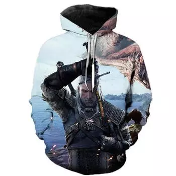 Модные повседневные толстовки с 3D принтом Monster Hunter для мужчин, женщин и детей, крутые модные толстовки, пуловер для мальчиков и девочек, уличная одежда S