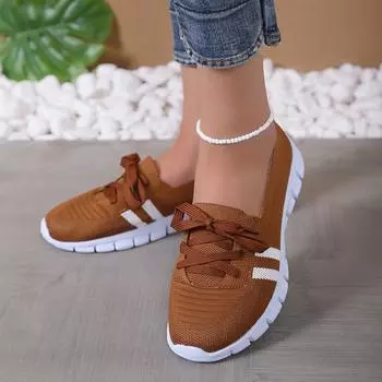 Модные повседневные туфли 2024 года, летние легкие дышащие туфли с мягкой подошвой, удобные женские туфли Traf 35