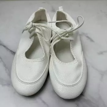 Модные повседневные женские балетки из мягкой кожи на шнуровке, модные дизайнерские белые и черные женские туфли Мэри Джейн, новинка 2024 года, осенняя обувь 36 бежевый