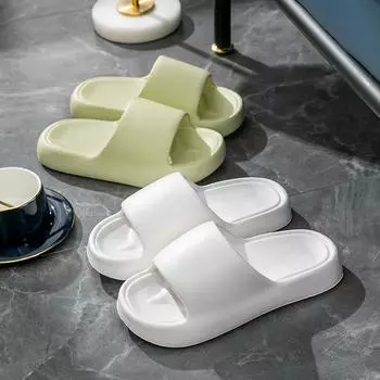 Модные повседневные женские домашние тапочки из ЭВА с нескользящей толстой подошвой 36 белый