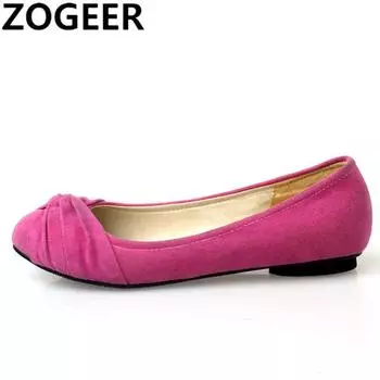 Модные повседневные женские туфли-лоферы на плоской подошве из флока на плоской подошве весна-осень удобные балетки женские рабочие туфли-лоферы большого размера 34