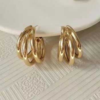 Модные позолоченные круглые серьги-кольца для женщин, винтажные геометрические висячие серьги-подвески, панк-ювелирные украшения, подарок на вечеринку