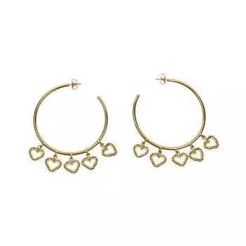 Модные преувеличенные металлические большие золотые металлические серьги любви, женские ювелирные изделия, подарок золотой