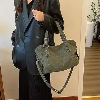 Модные прочные сумки-тоуты большой емкости из искусственной кожи, повседневные мягкие сумки для женщин, женские сумки с застежкой-молнией на швейной нитке