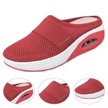 Модные прочные женские уличные дышащие прогулочные тапочки с круглым носком для отдыха 36 розовый