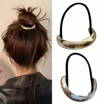 Модные простые эластичные резинки для волос со стальным кольцом для резинок для волос, высококачественные женские аксессуары для волос, повязка на голову для девочек