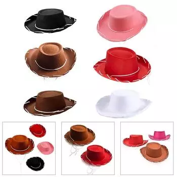 Модные простые детские ковбойские шляпы для детей в стиле вестерн, ковбойские шляпы, костюмы на Хэллоуин и день рождения, аксессуары, праздничные украшения белый