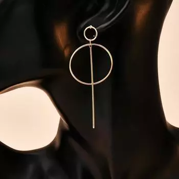 Модные простые круглые геометрические серьги для женщин золотой