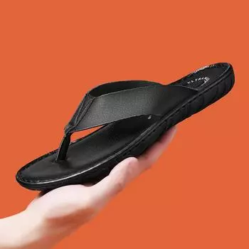 Модные простые мужские летние тапочки, дышащие мужские пляжные сандалии, быстросохнущие, для прогулок на воде, мужские шлепанцы для отдыха на природе, дорожные горки 38 чёрный