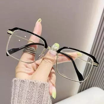 Модные простые очки с защитой от синего луча Очки в полуоправе