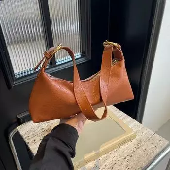 Модные простые роскошные сумки через плечо из цельного ПУ материала, высококачественные, универсальные, в стиле для поездок на работу, сумки через плечо бежевый