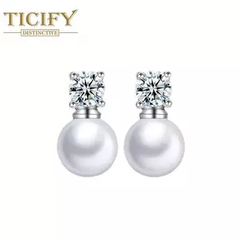 Модные простые серьги с жемчугом Wanshi