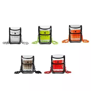 Модные прозрачные чехлы для парикмахерских ножниц, акриловая цепь для парикмахерского инструмента для стрижки волос серый