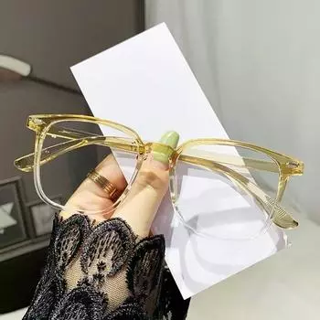 Модные прозрачные очки с защитой от синего света, большие квадратные очки для женщин и мужчин, простые очки для производства компьютерных глаз