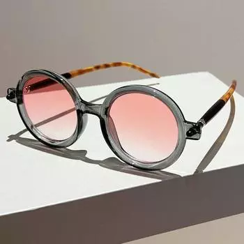 Модные прозрачные солнцезащитные очки в круглой оправе для женщин и мужчин, винтажные солнцезащитные очки в стиле ретро в стиле панк, классические спортивные очки UV400 AS PICTURE