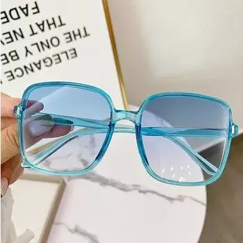 Модные прозрачные солнцезащитные очки в стиле ретро, квадратные солнцезащитные очки UV400 для улицы, градиентные украшения, козырек от солнца, очки Vitnage Sqaure Goggles