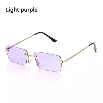 Модные прямоугольные женские солнцезащитные очки без оправы, унисекс, ретро-градиентные очки UV400, очки унисекс, роскошный дизайн, модные солнцезащитные очки