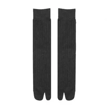 Модные японские носки унисекс осень-зима с двумя пальцами, черные, белые, кимоно, шлепанцы, сандалии, раздельные, ниндзя, таби, носки Харадзюку 1 pair