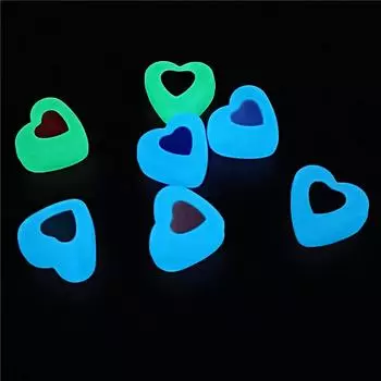 Модные яркие изысканные подвески, светящиеся 5 шт., DIY ювелирный материал, ручная работа, персиковое сердце, аксессуары для браслета, сережек, изготовления бусин розовый