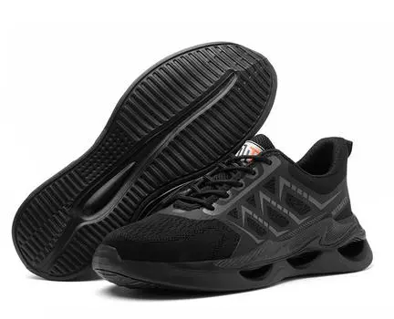 Модные рабочие туфли для ходьбы, легкие строительные защитные туфли 40 чёрный