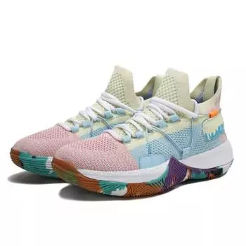 Модные радужные баскетбольные кроссовки высокого качества, мужские дышащие высокие женские кроссовки, баскетбольные профессиональные массивные спортивные туфли 35
